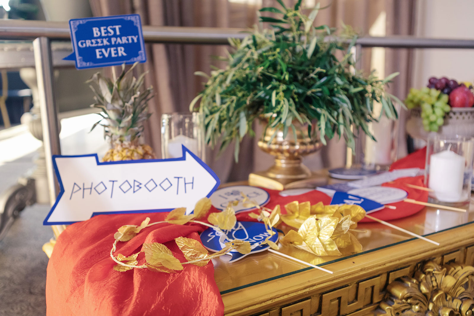 Greek theme birthday party
